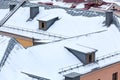 Roofs covered with snow