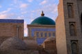 Roofs and cupolas of old town in sunset light, in Khiva, Uzbekistan. Royalty Free Stock Photo