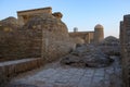 Roofs and cupolas of old town in sunset light, in Khiva, Uzbekistan. Royalty Free Stock Photo