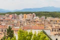 Roofs of Girona on the background of the mountains Royalty Free Stock Photo