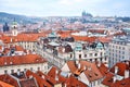 Roofs of houses in Prague Royalty Free Stock Photo