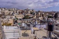 The roofs of houses and residential buildings at the Christian Quarter of Jerusalem Old Town in Israel Royalty Free Stock Photo