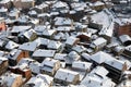 Roofs of Kastamonu in Winter Royalty Free Stock Photo