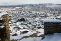 Roofs of Kastamonu in Winter Royalty Free Stock Photo