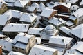 Roofs of Kastamonu in Winter Royalty Free Stock Photo