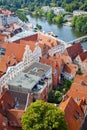 Roofs of Lubeck city Royalty Free Stock Photo