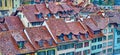 The roofs of medival townhouses of Bern, Switzerland