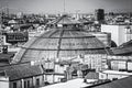 Roofs of Milan city, Italy, colorless Royalty Free Stock Photo