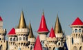 Roofs of a modern castle in Nevada, USA