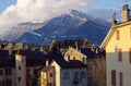 Roofs and mountain in Chambery, Savoy, France Royalty Free Stock Photo