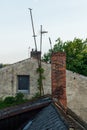 Roofs of old houses, rusty and dirty Royalty Free Stock Photo