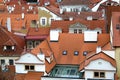 Roofs of old Prague, view from Prague Castle, Czech Republic (EU)