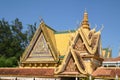 Roofs and pagodas at the Royal Palace in Phnom Penh Royalty Free Stock Photo
