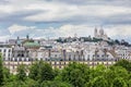 Roofs of Paris with Basilique du Sacre Coeur in background, Paris, France Royalty Free Stock Photo