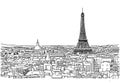 About the Roofs of Paris Handmade Drawing