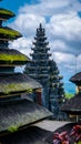 Roofs in Pura Besakih Temple in Bali Island, Indonesia Royalty Free Stock Photo