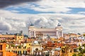 Roofs of Rome and the Altar of the Fatherland from the viewing platform of Villa Borghese