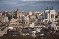 The roofs of Rome, Italy. Mountains of Lazio. Royalty Free Stock Photo