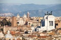 The roofs of Rome, Italy. Mountains of Lazio. Royalty Free Stock Photo