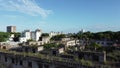 roofs taken over by vegetation and the abandonment of the old Carcel de Caseros