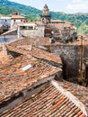 Roofs and tower in Castiglione di Sicilia town