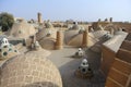 The scenic brick domes of Qasemi Bathhouse, Kashan, Iran. Royalty Free Stock Photo