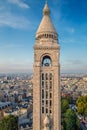 Rooftop and aerial view from Sacre Coeur Basilica, Paris Royalty Free Stock Photo