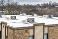 Rooftop Air Conditioning Units On Top Of Medical Office Building Royalty Free Stock Photo