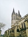 Rooftop of Angers Cathedral dedicated to Saint Maurice, Angers, France