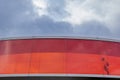 Rooftop of ARoS Aarhus Art Museum and Rainbow panorama created by Olafur Eliasson. Royalty Free Stock Photo
