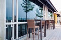 Rooftop bar and restaurant of building cityscape Thailand