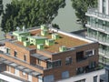 Rooftop of a block of flats Royalty Free Stock Photo