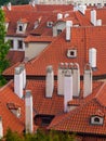 Rooftop with chimneys Royalty Free Stock Photo