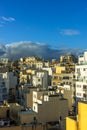 Rooftop cityscape residential area in Silema, Malta