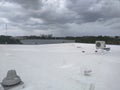 Rooftop a commercial flat roof, EPDM Roofing