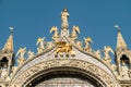 Rooftop detail of the Basilica of Saint Mark in Venice, Italy Royalty Free Stock Photo