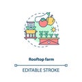 Rooftop farm concept icon