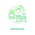 Rooftop farm concept icon