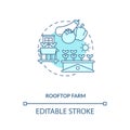 Rooftop farm concept icon