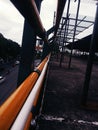 Rooftop, fence, outdoor, view, iron, parking, sad, story