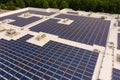 Rooftop with full solar panel coverage