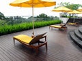 Rooftop garden patio design Royalty Free Stock Photo