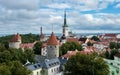 Panorama over old town of Tallinn in Estonia Royalty Free Stock Photo