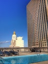 Rooftop pool in New Orleans downtown Royalty Free Stock Photo