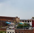 A rooftop restaurant on historical brick buildings in Downtown, Knoxville, Tennessee