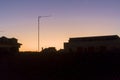 Rooftop silhouettes during a colourful dawn in Soria Spain