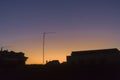 Rooftop silhouettes during a colourful dawn in Soria Spain