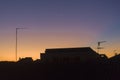 Rooftop silhouettes during a colourful dawn in Soria Spain