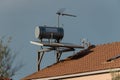rooftop solar hot water system using the sun Royalty Free Stock Photo