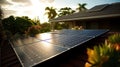 rooftop solar panel battery Royalty Free Stock Photo